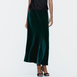 Velvet Midi Skirt